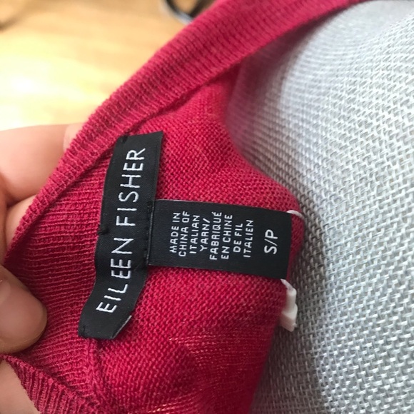 Eileen Fisher Red Merino Wool Sweater, Small - Picture 8 of 9